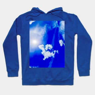 Fluffy cloud shape cloudscape at blue sky Hoodie